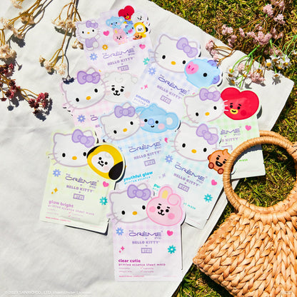 Set of 8 The Crème Shop: Hello Kitty & BT21 Printed Essence Sheet Masks, $30