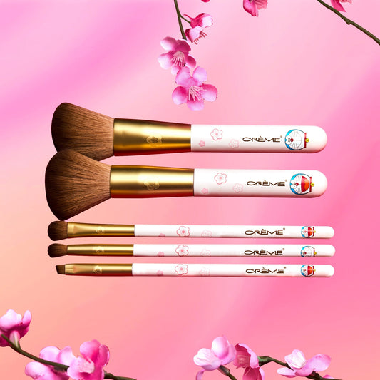 Premium AI Image  A row of paint brushes with a pink background.