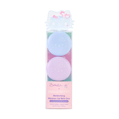 Hello Kitty 50 Macaron Lip Balm Duo - Cool Mint & Acai Berry Lip Balms The Crème Shop x Sanrio 