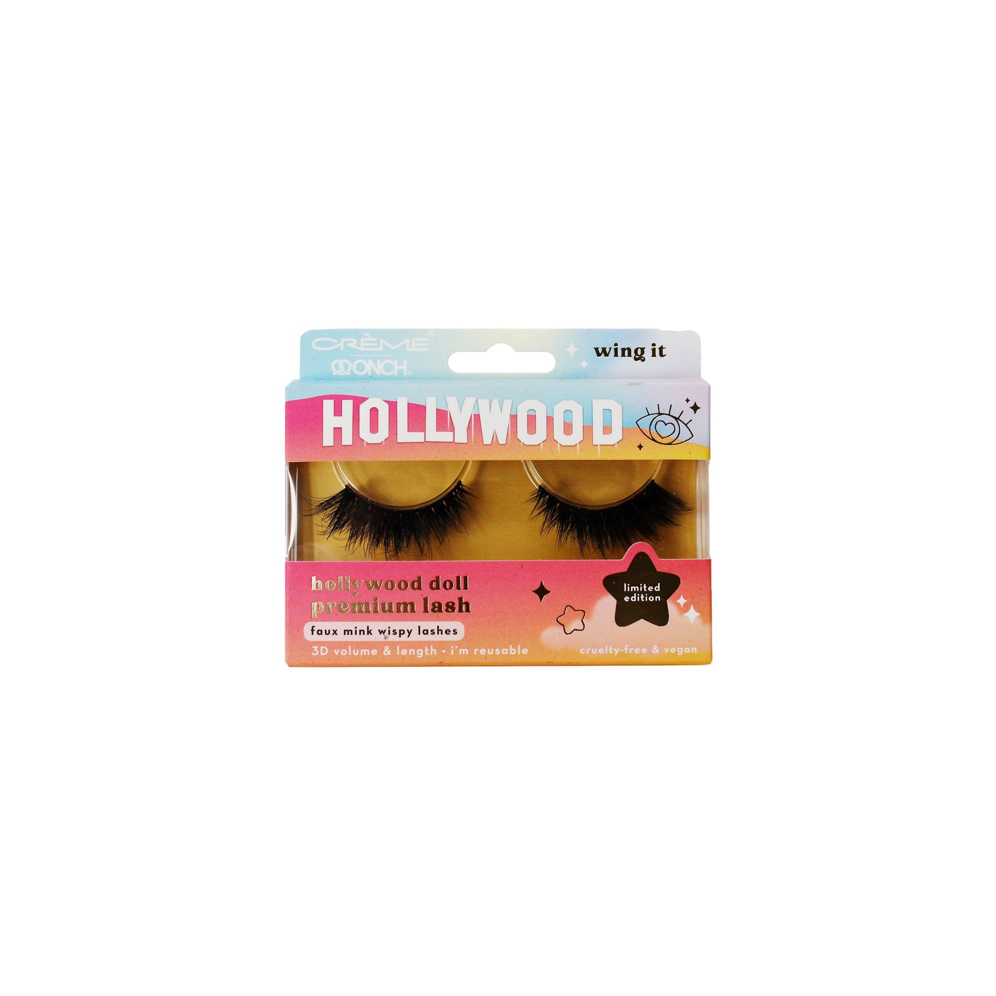 The Crème Shop x Onch® x Hollywood® Faux Mink Wispy Lashes - Wing It 3D lashes The Crème Shop x Onch® x Hollywood® 