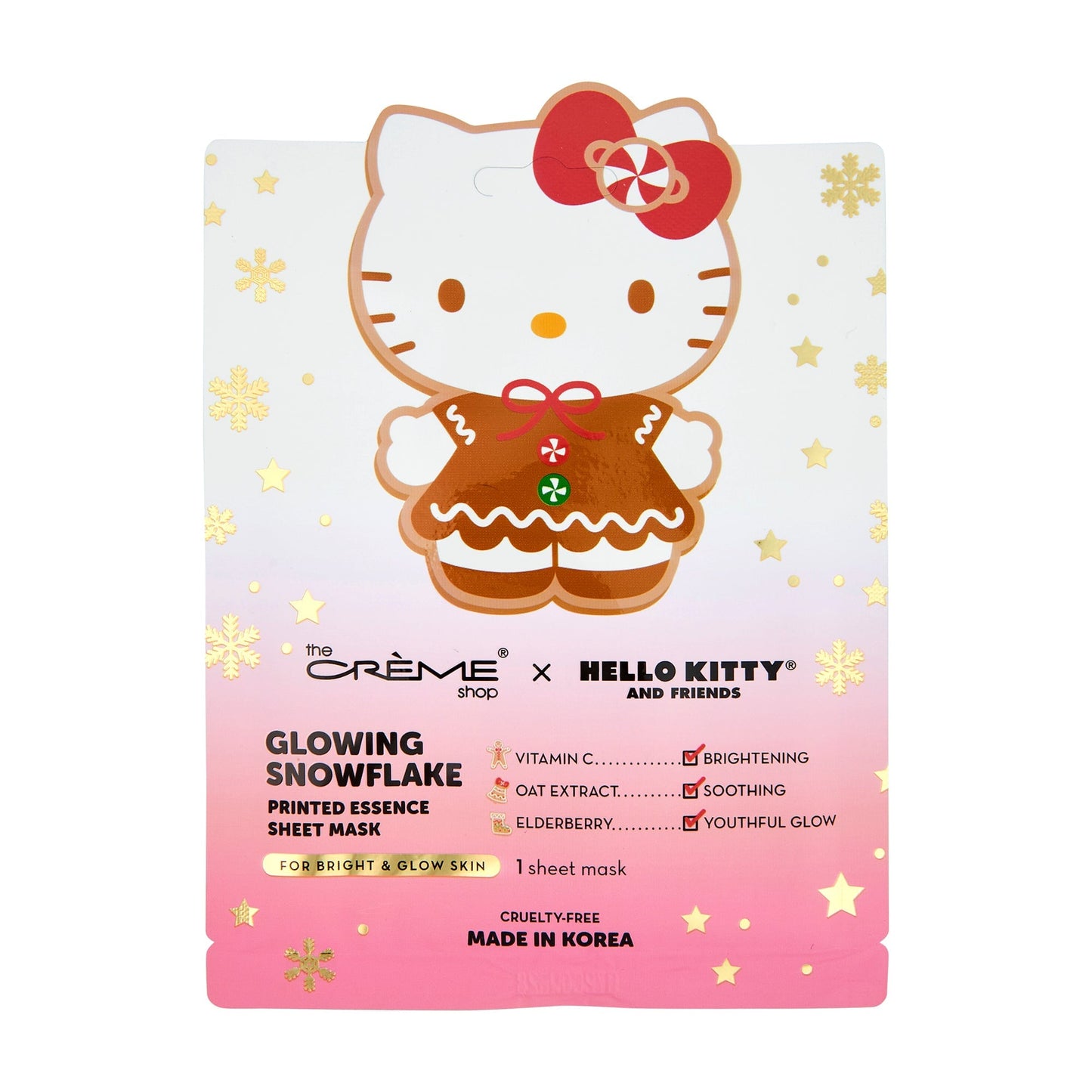 Hello Kitty Glowing Snowflake Mask Sheet masks The Crème Shop x Sanrio 