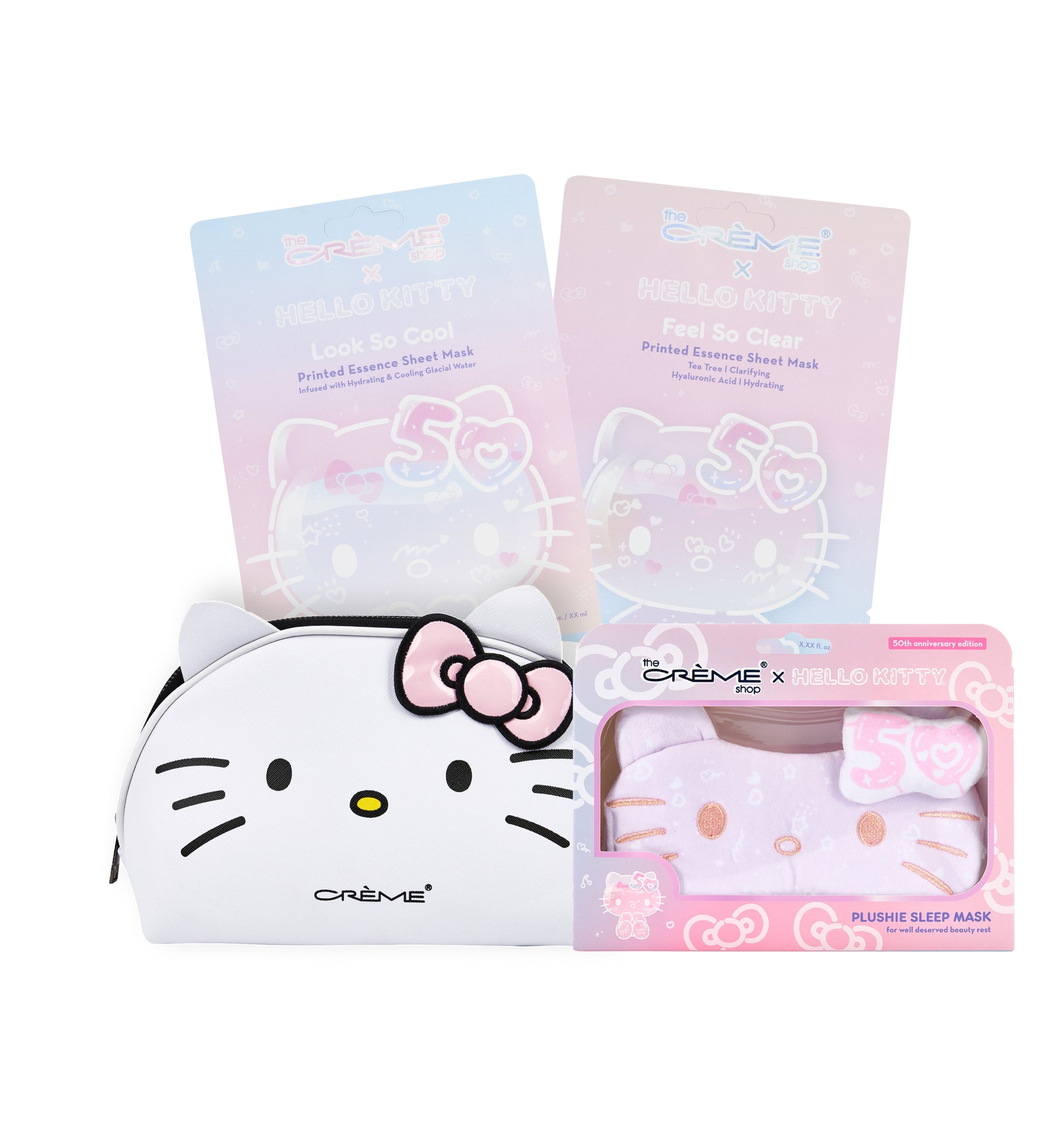 Hello Kitty 50th Sheet and Sleep Mask Bundle Bundles The Crème Shop 