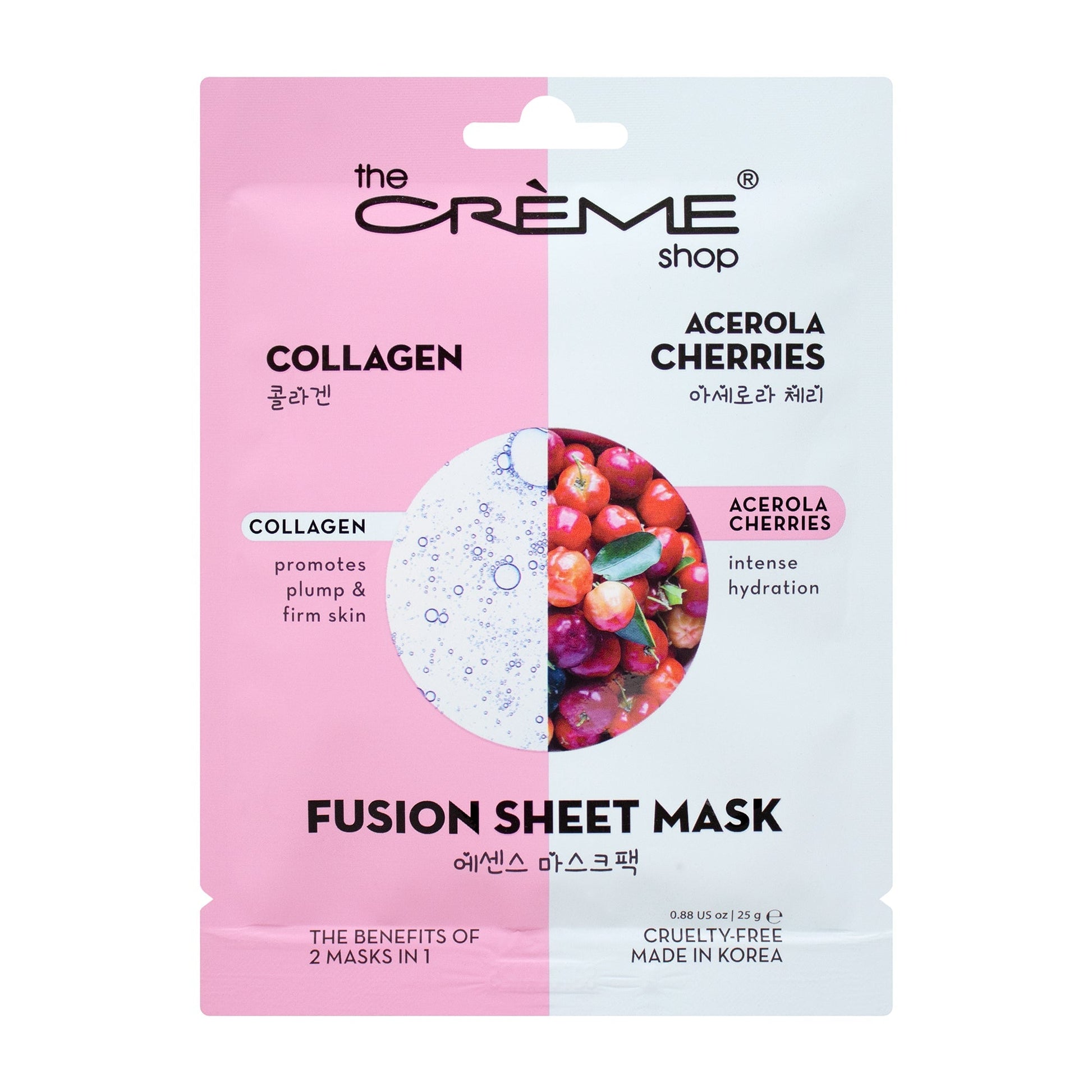 Collagen & Acerola Cherry Fusion Sheet Mask Fusion Sheet Masks The Crème Shop 