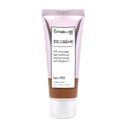 CC Crème | SPF 30 & PA++ Foundations The Crème Shop Tan 190 