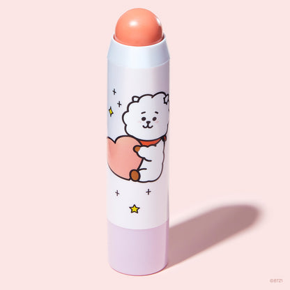 Lip + Cheek Chic Stick | Tinted Essence Stick (Enriched with Hyaluronic Acid & Vitamin E) Lip & Cheek Chic Stick The Crème Shop x BT21 Peach Fluff (RJ) 