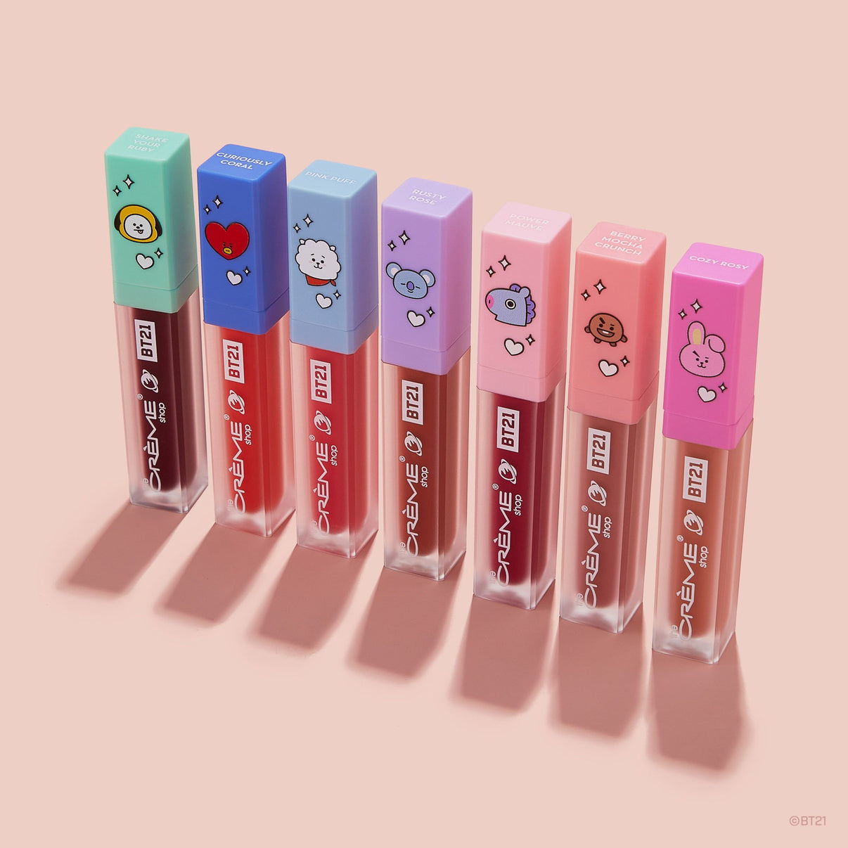 BT21 UNIVERSTAIN Lip Tint Complete Collection Set of 7 — The Crème Shop