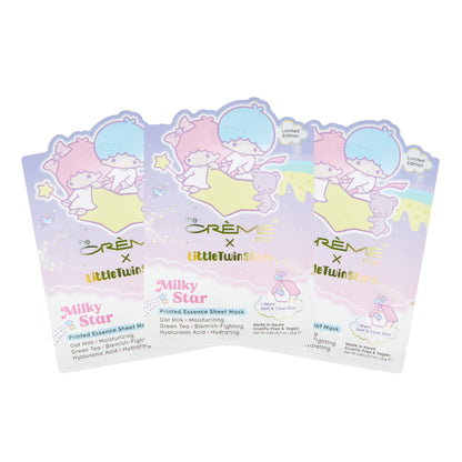 Little Twin Stars Milky Star Printed Essence Sheet Mask - Set of 3 Animated Sheet Masks The Crème Shop x Sanrio 