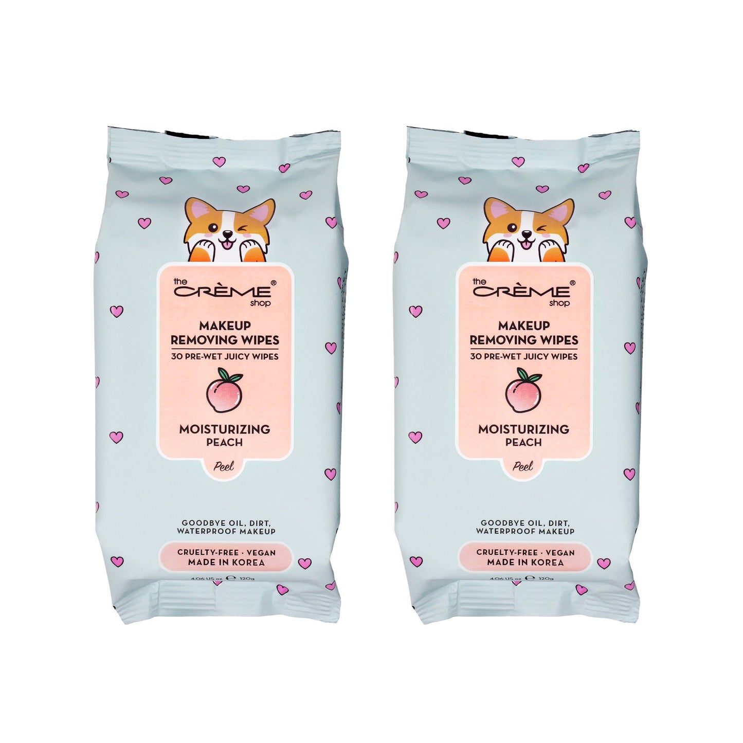 Corgi Juicy Makeup Removing Wipes - (2 Packs of 30) towelettes The Crème Shop 