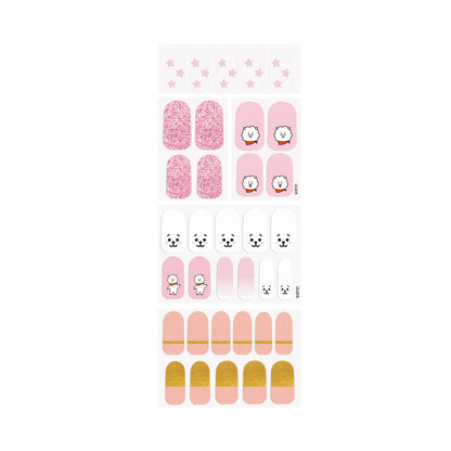 The Crème Shop | BT21: RJ Blush Gel Nail Strips (Set of 35) Nail Strips The Crème Shop x BT21 