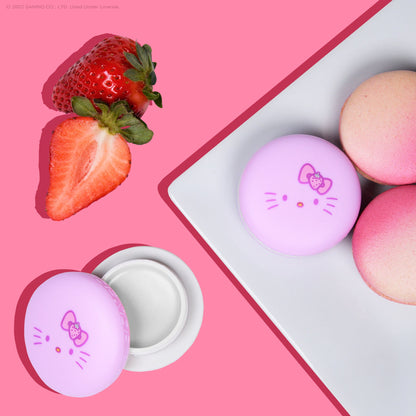 The Crème Shop x Hello Kitty Macaron Lip Balm - Strawberry Rose Latte Lip Balms The Crème Shop x Sanrio 