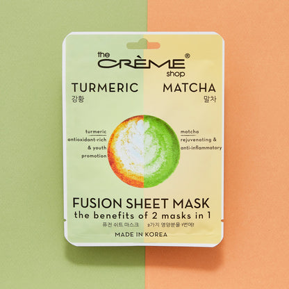 Turmeric & Matcha Fusion Sheet Mask - The Crème Shop