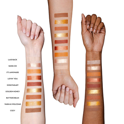 BROWN’S WARM & TOASTY Eyeshadow Palette | 9 Golden Multi-Finish Shades Eyeshadow Palette The Crème Shop x LINE FRIENDS 