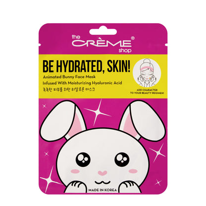 Be Hydrated, Skin! Animated Bunny Face Mask - Moisturizing Hyaluronic Acid - The Crème Shop